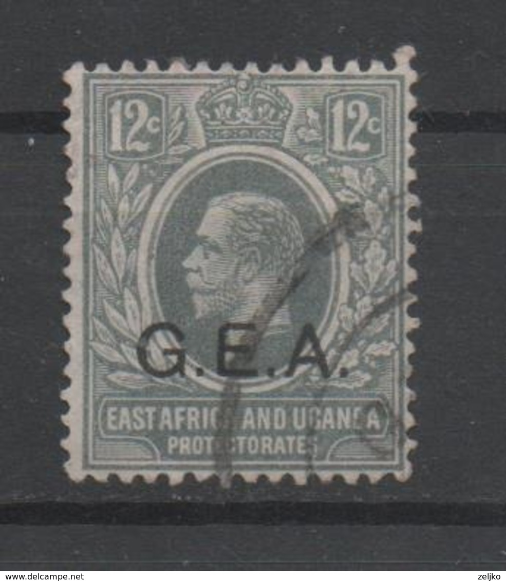 Tanganyika GEA, Used, 1917, Michel 12 - Tanganyika (...-1932)