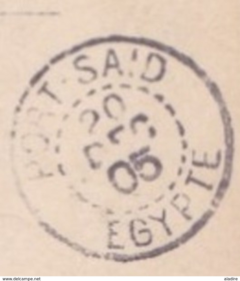 1905 - 10 C Rouge Grasset YT 28 Sur CP De Hanoi, Tonkin Vers Poste Restante, Constantinople, Turquie, Bureau Français - Covers & Documents