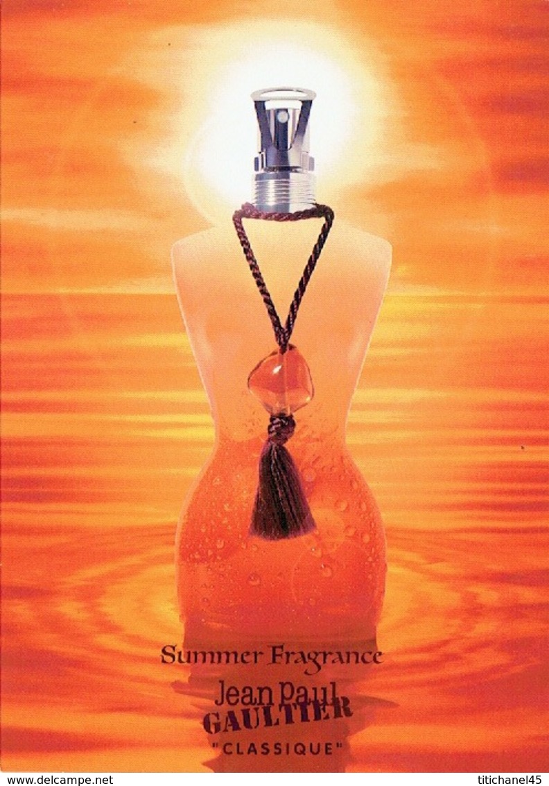 Grande Carte Glacée Jean-Paul GAULTIER  "CLASSIQUE" SUMMER FRAGRANCE - Perfume Card USA - Modern (ab 1961)