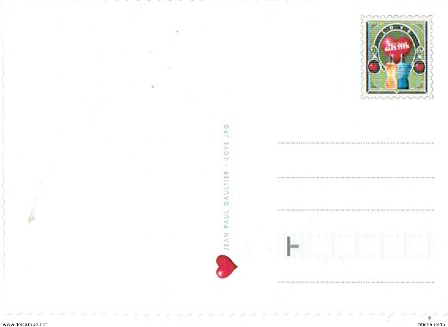 Carte Postale Dentelée Jean-Paul GAULTIER  "CLASSIQUE" LOVE - Modern (ab 1961)