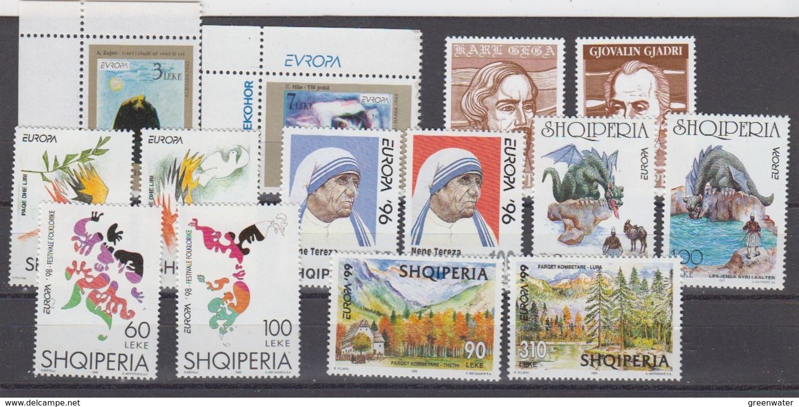 Europa Cept 1993 / 1999 Albania. 7 Years (see Scan) ** Mnh (45101A) - 1999