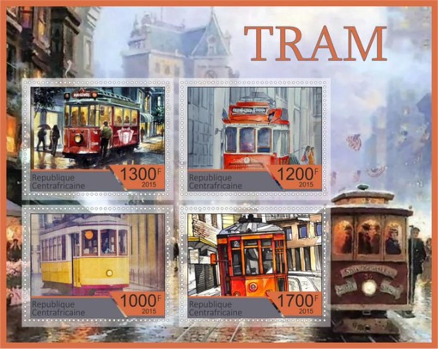 Ensemble De Blocs De Tramway - Strassenbahnen