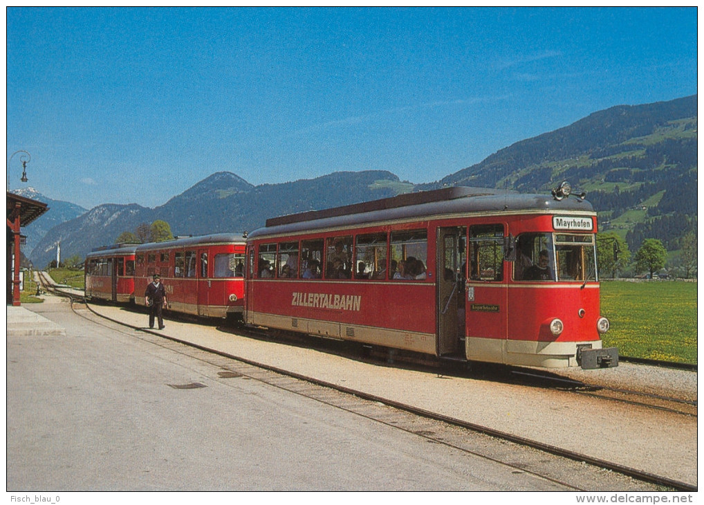 AK Eisenbahn Tirol Zillertalbahn Bahnhof Fügen-Hart 1994 DB Ravensburg-Baienfurt Österreich Austria Autriche The Tyrol - Eisenbahnen