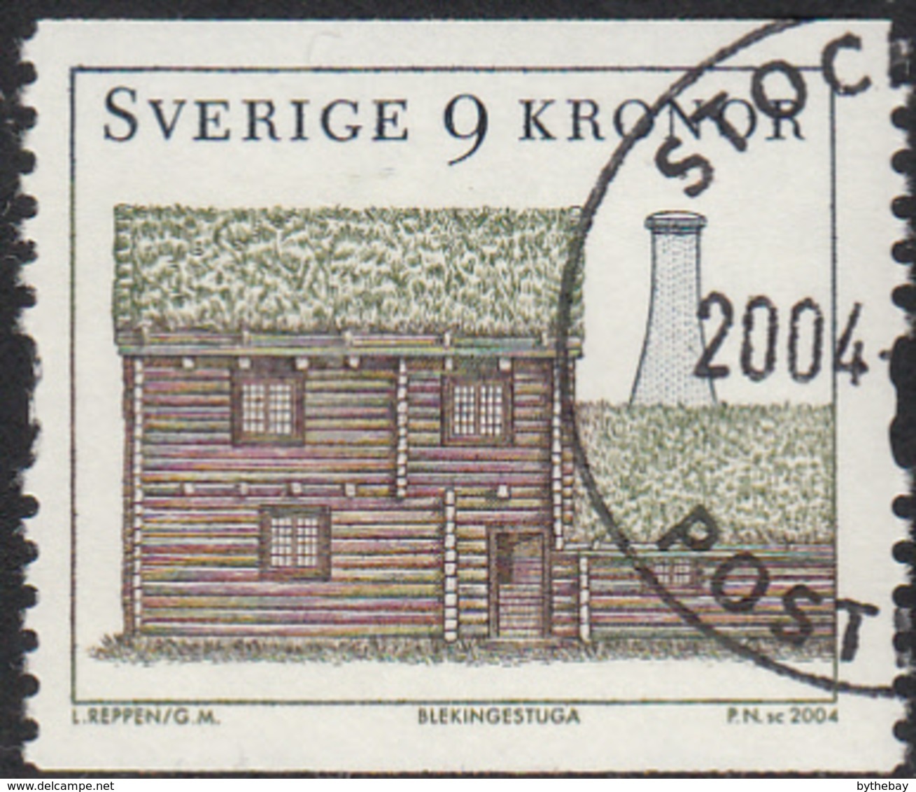 Sweden 2004 Used Sc 2497 9k Blekinge Cottage - Usados