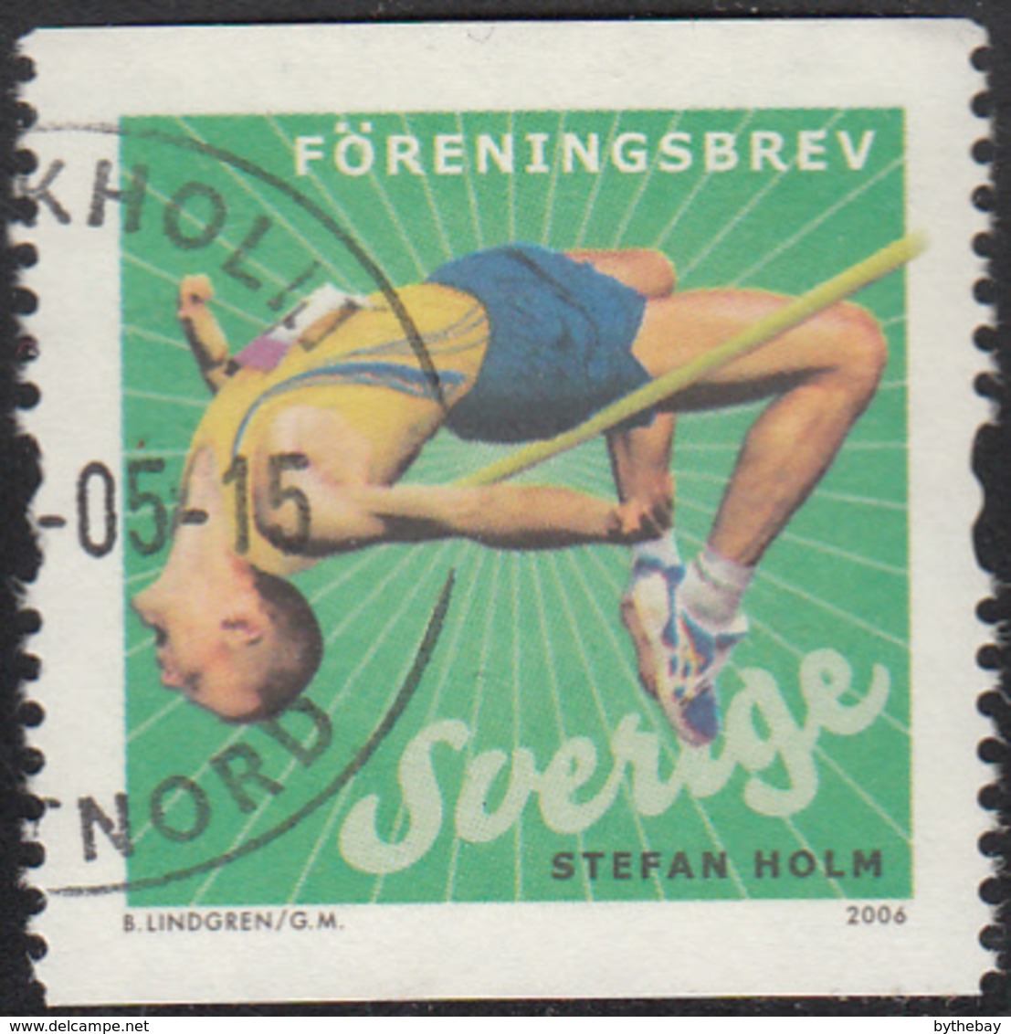 Sweden 2006 Used Sc 2531 (4.80k) Stefan Holm, High Jump Athletes - Used Stamps
