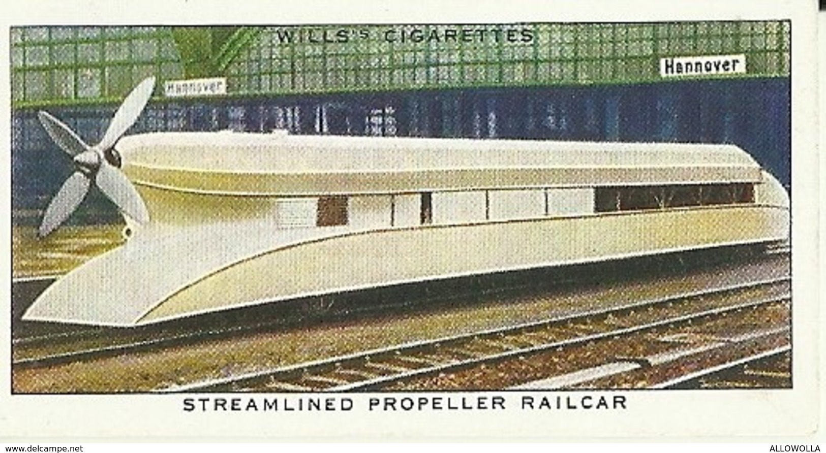 5788"STREAMLINED PROPELLER RAILCAR-WILLS'S CARD N° 36-SET SPEED" - Wills