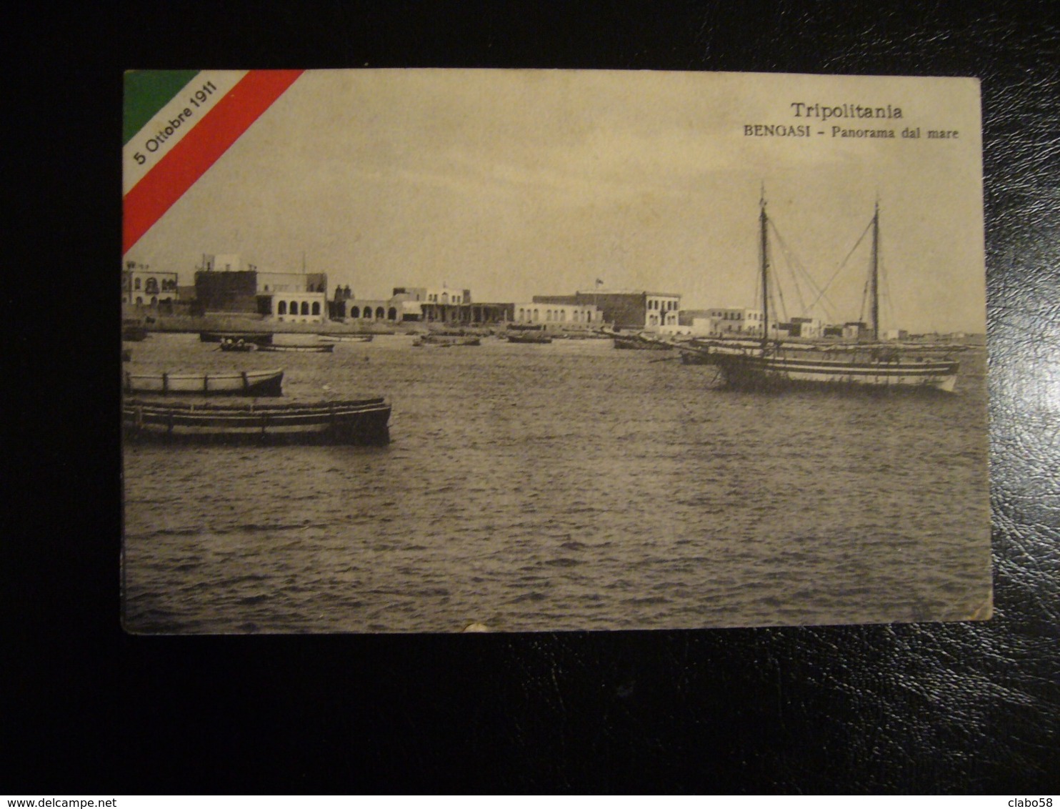 1912  TRIPOLITANIA    BENGASI   PANORAMA DAL MARE - Libia