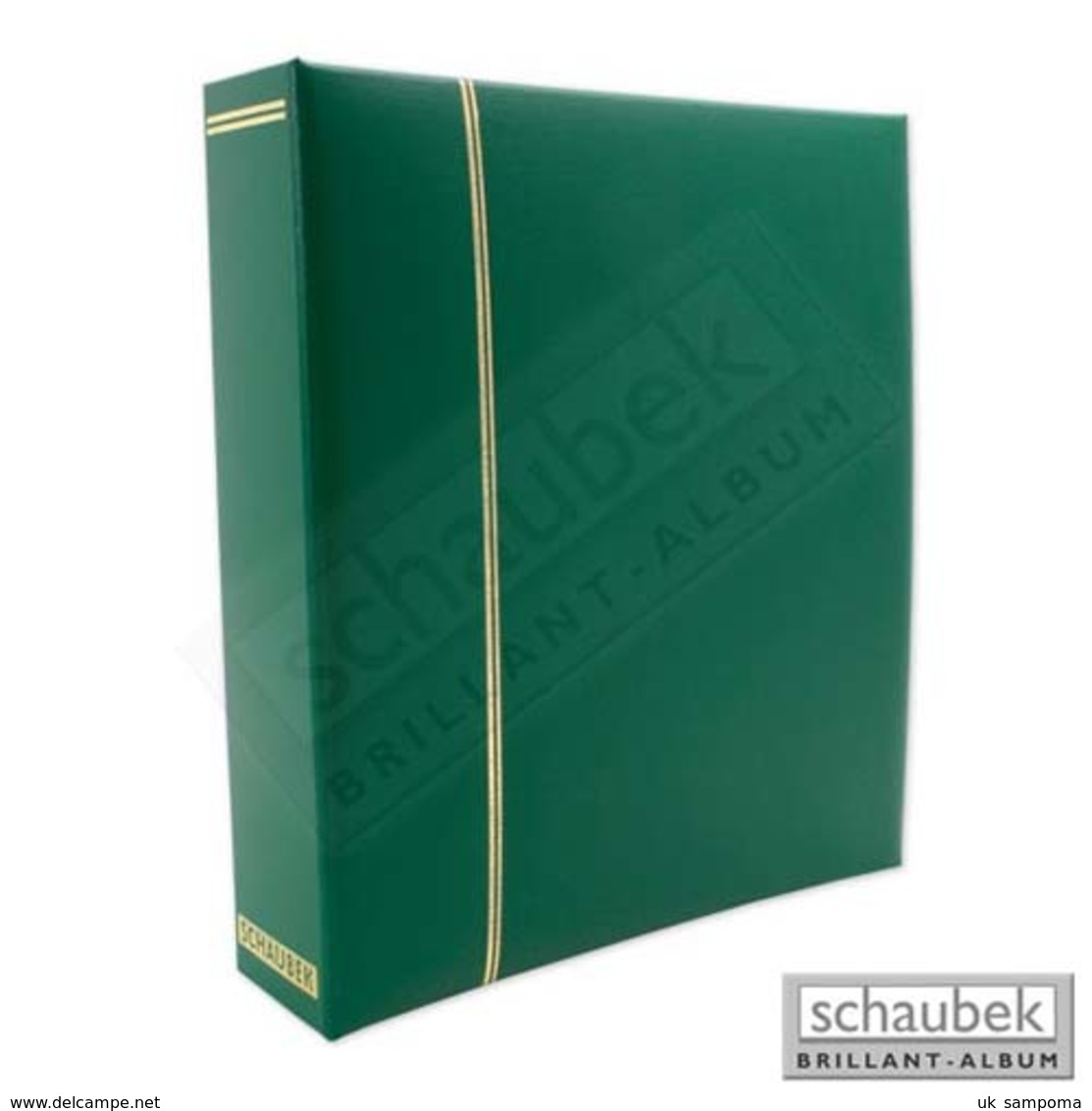 Schaubek Ds1014 Screw Post Binder, Leatherette Green - Large Format, Black Pages