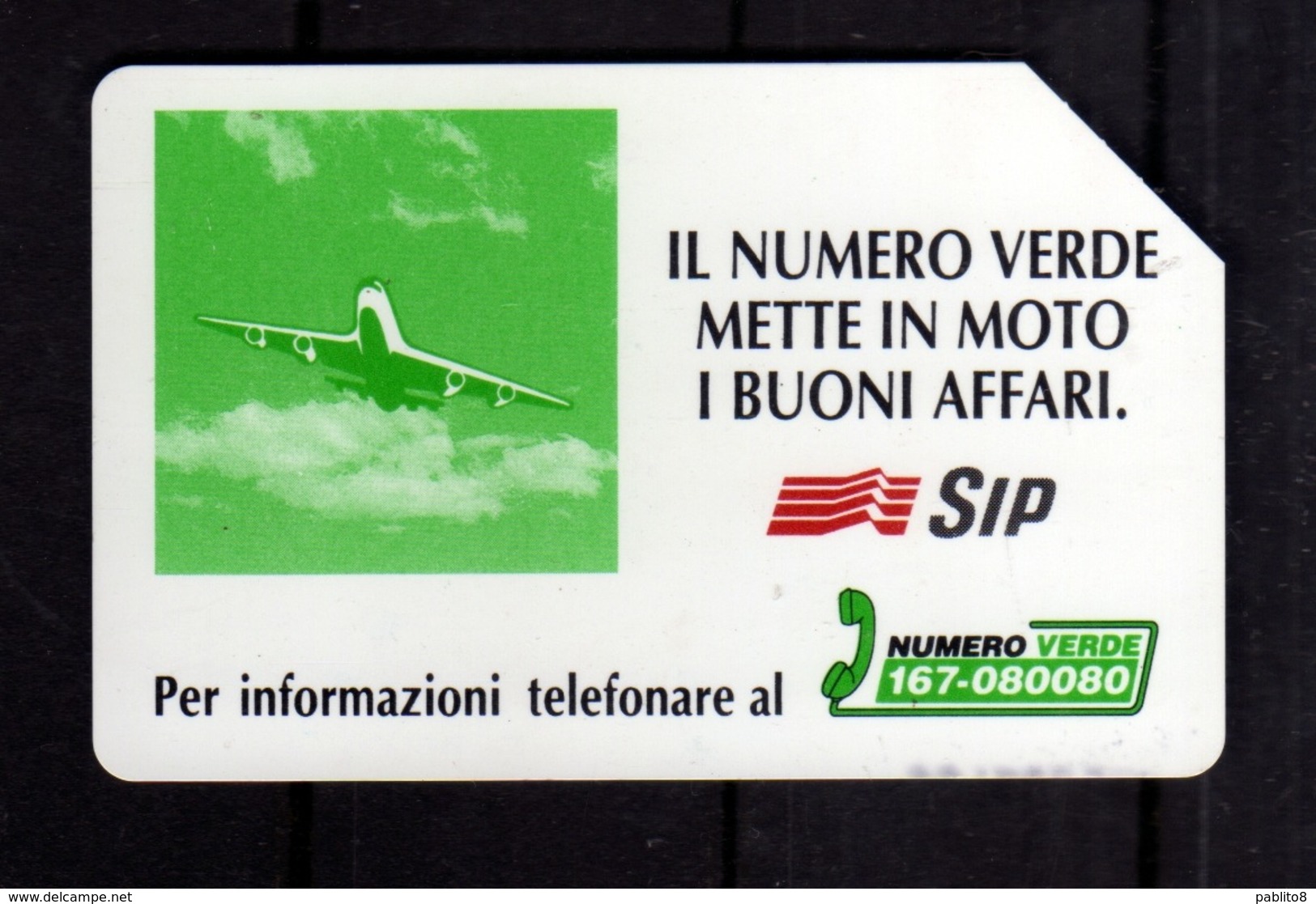 ITALIA ITALY SCHEDA TELEFONICA CARTA DI CREDITO SIP IL NUMERO VERDE METTE IN MOTO I BUONI AFFARI USATA USED LIRE 10000 - Pubbliche Figurate Ordinarie