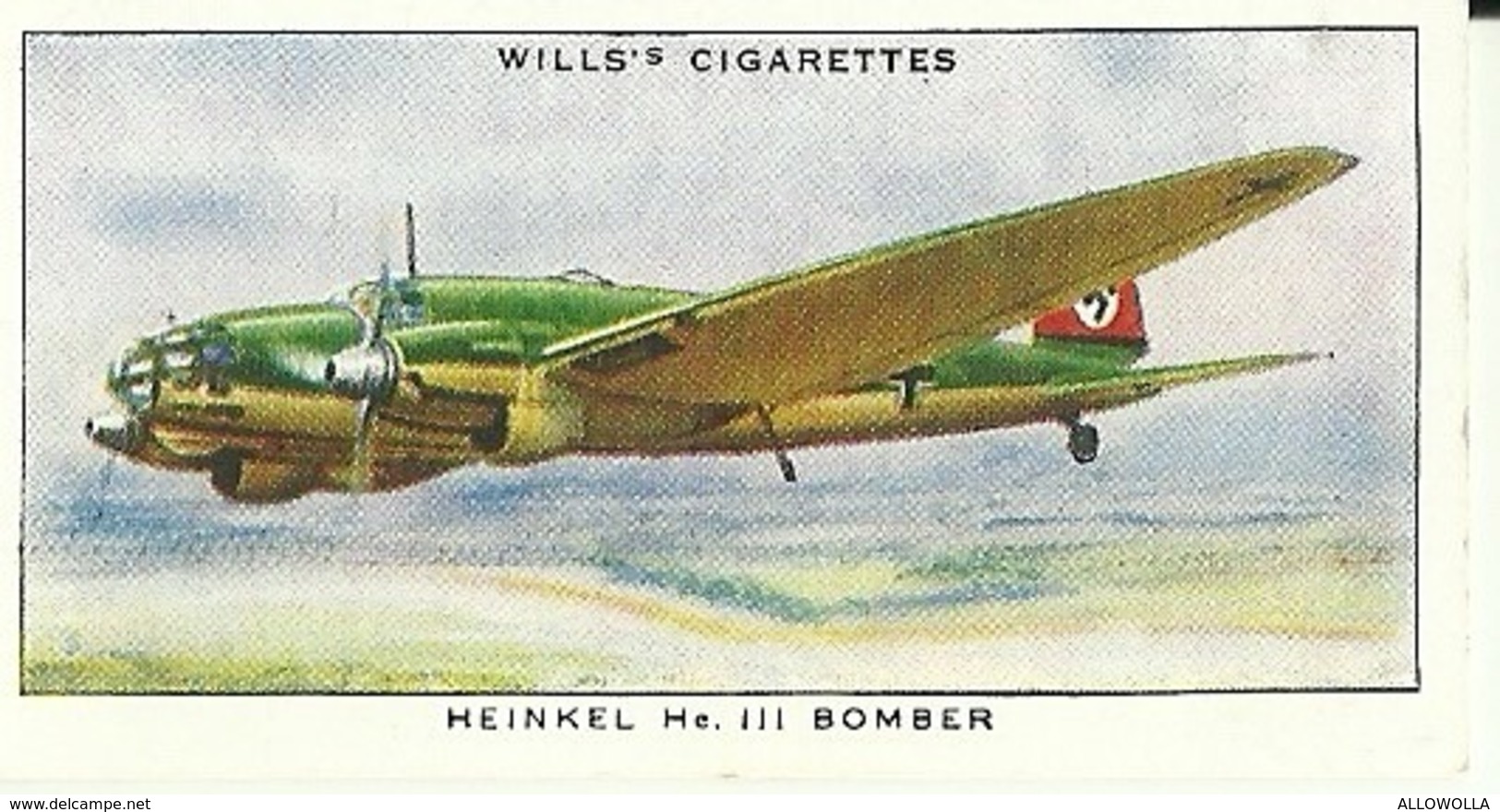 5803"HEINKEL He III  BOMBER-WILLS'S CARD N° 13-SET SPEED" - Wills