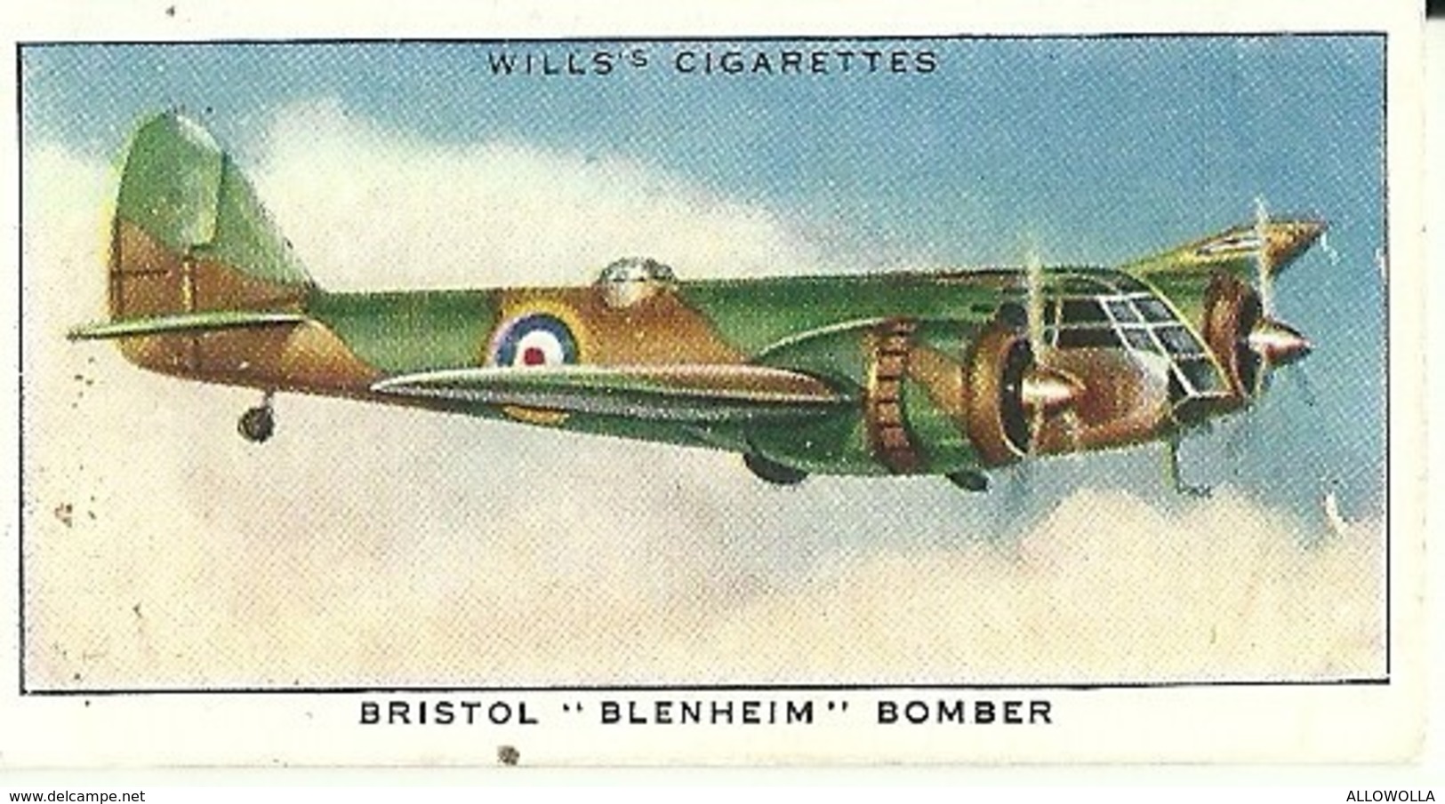 5805"BRISTOL BLENHEIM BOMBER-WILLS'S CARD N° 11-SET SPEED" - Wills