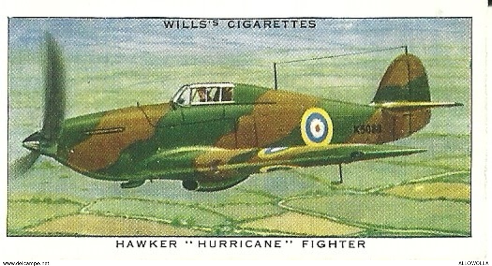 5807"HAWKER HURRICANE FIGHTER-WILLS'S CARD N° 8-SET SPEED" - Wills