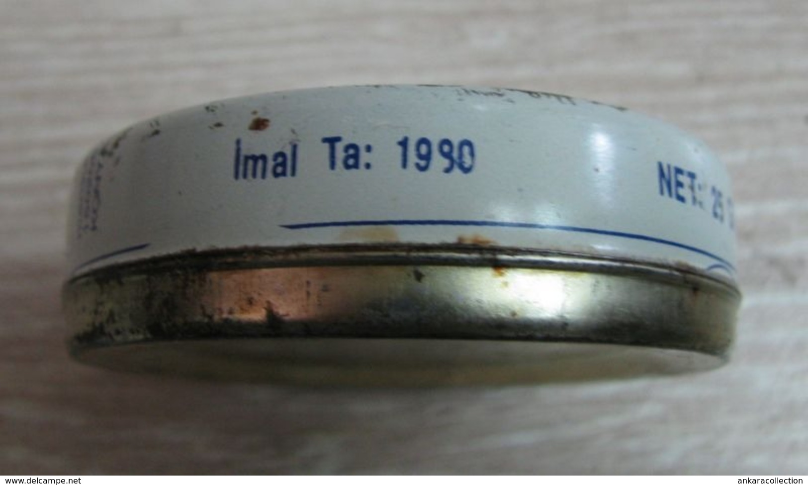 AC -   KADIFE KALELI IZMIR SHOE POLISH EMPTY TIN BOX 1990 - Boîtes