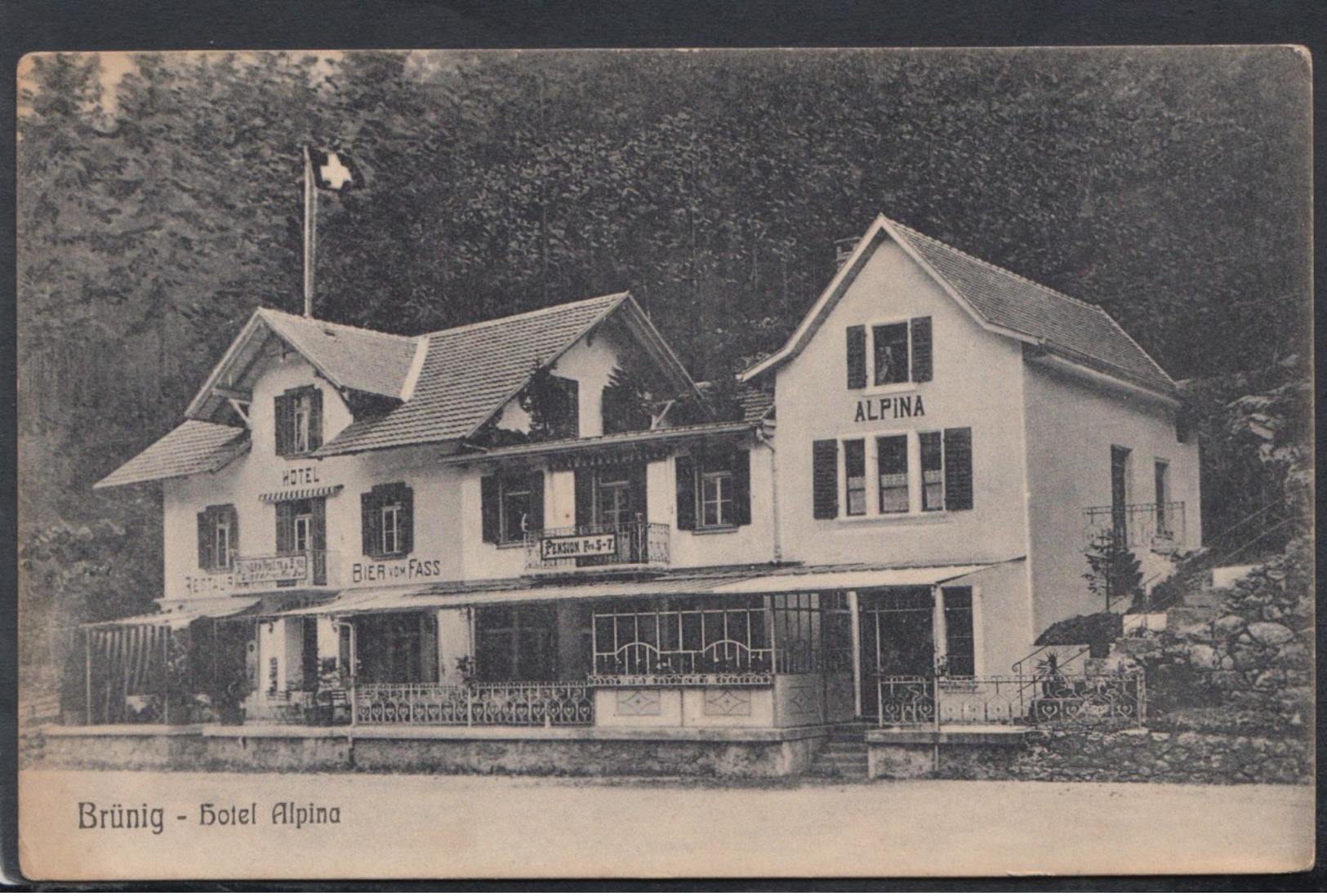Switzerland Postcard - Brunig - Hotel Alpina  DC2370 - Other & Unclassified