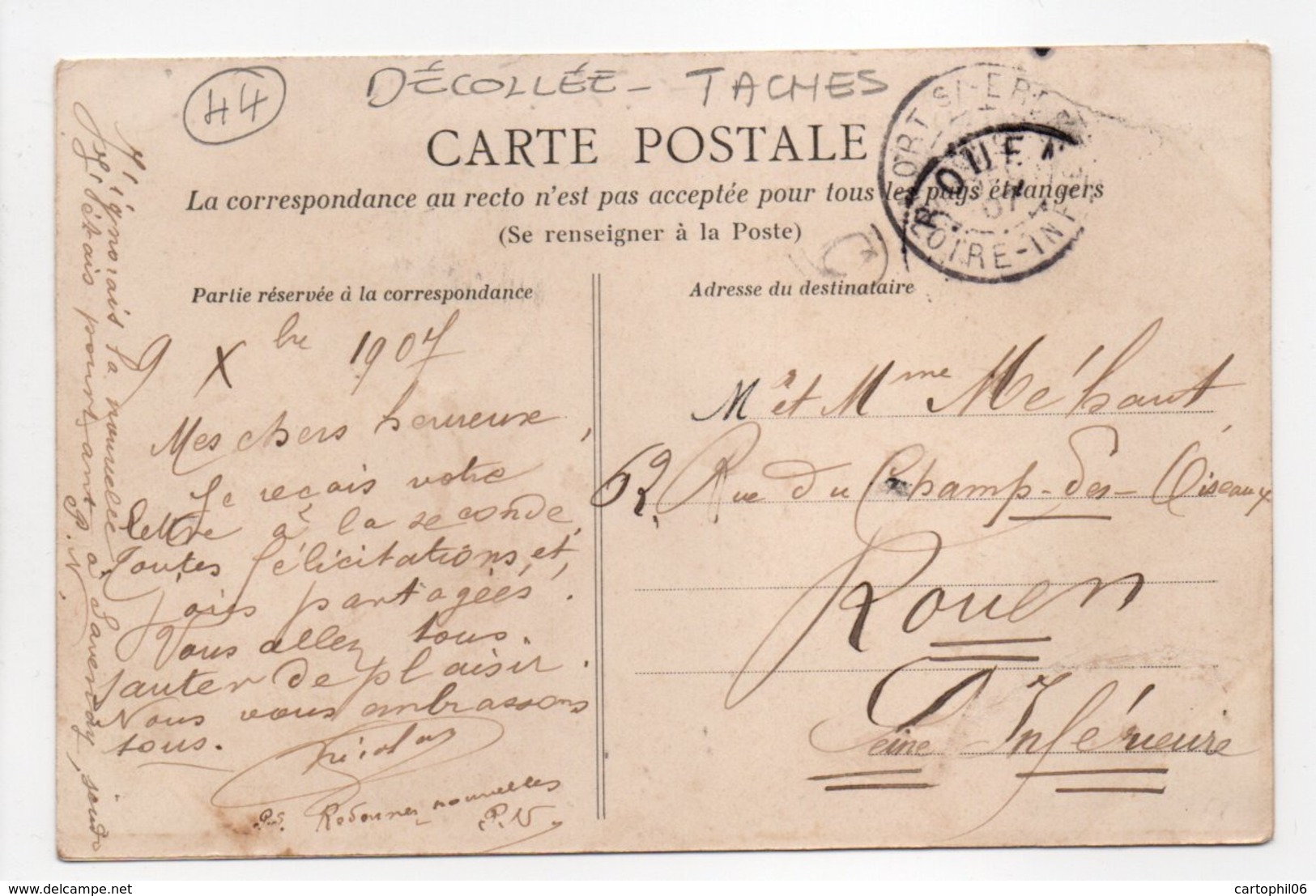 - CPA CASSON (44) - Route De Nort 1907 (avec Personnages) - Edition L. I. 814 - - Sonstige & Ohne Zuordnung