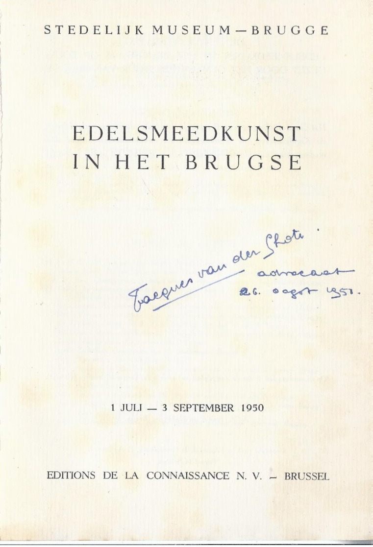 BRUGGE 1950 EDELSMEEDKUNST IN HET BRUGSE - Autres & Non Classés