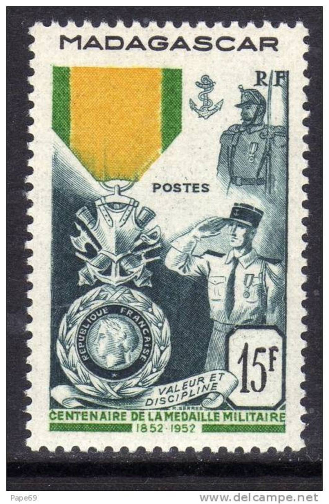 Madagascar N° 321 XX Centenaire De La Médaille Militaire Sans Charnière TB - Nuovi