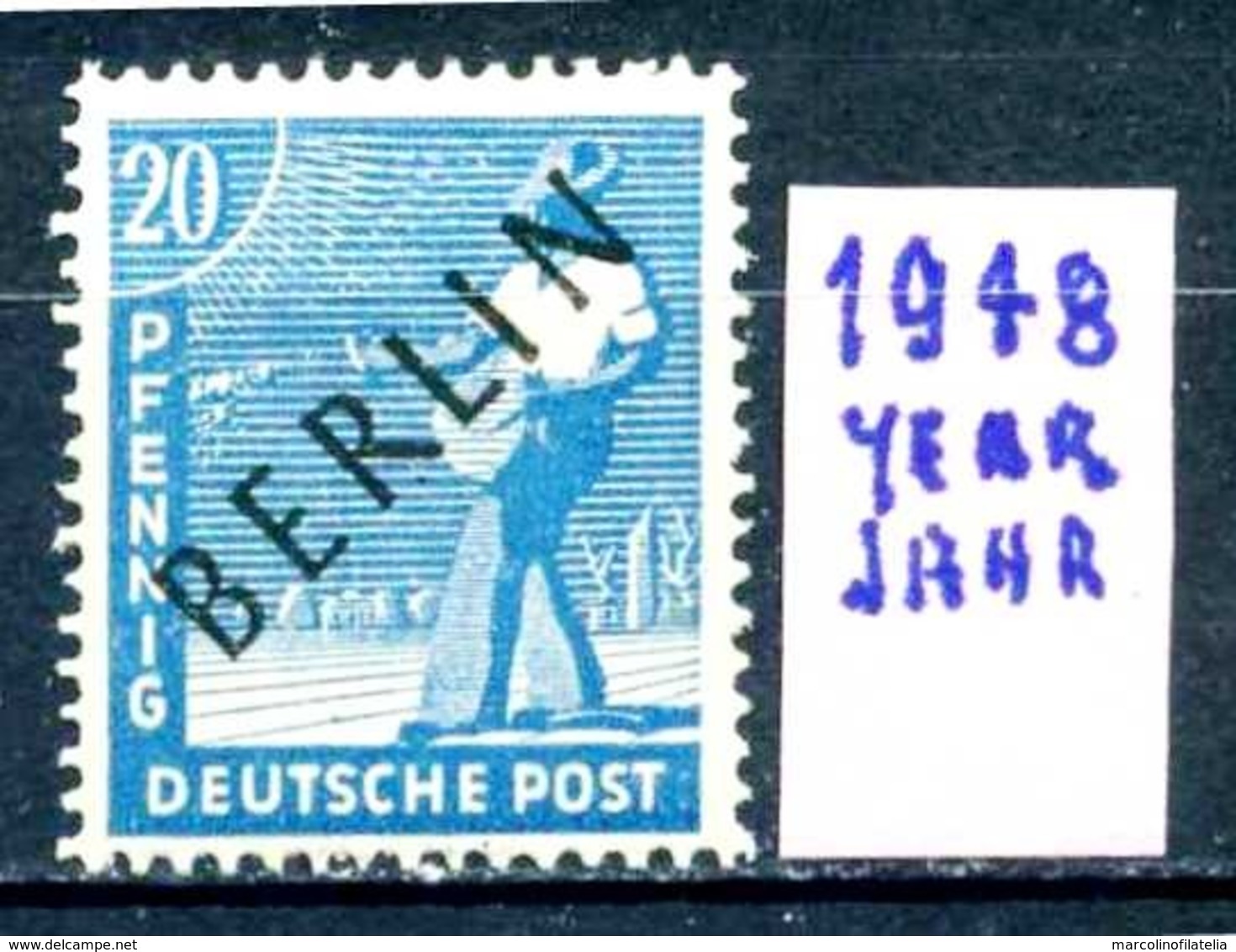 GERMANIA- BERLINO - Jahr 1948 -nuovo - New - Postfrish - MNH**- Michel 08 - Nuovi