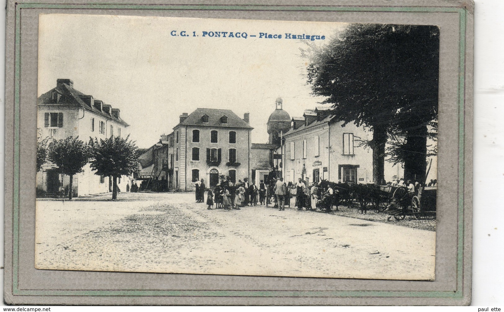 CPA - PONTACQ (64) - Aspect De La Place Huningue En 1940 - Pontacq