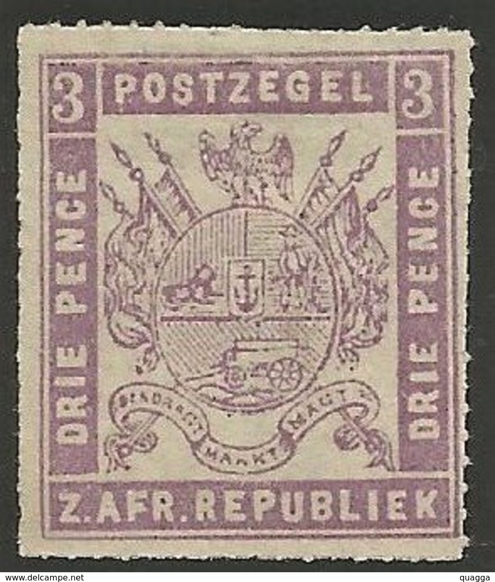 Transvaal 1875. 3d Lilac, Rouletted, Probably Forgery. - Transvaal (1870-1909)