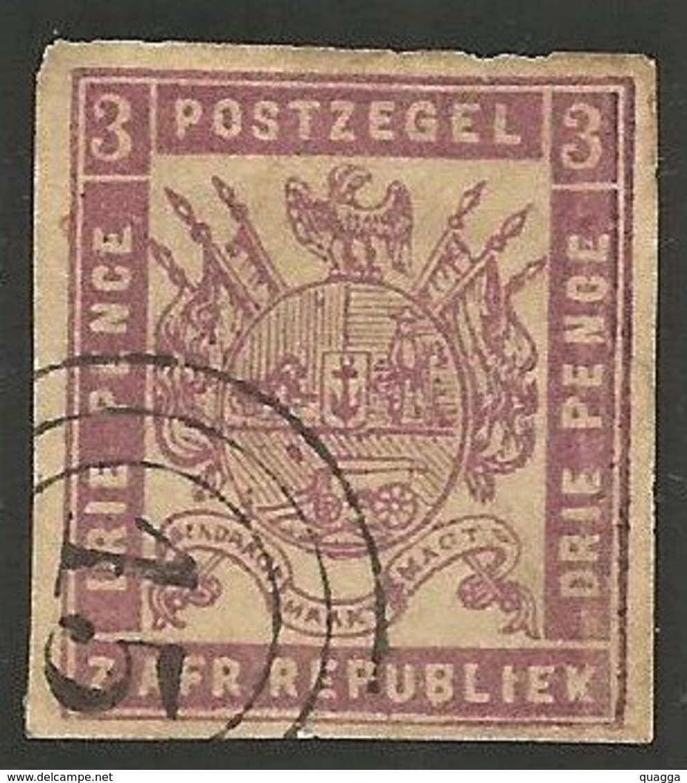 Transvaal 1875. 3d Lilac, Imperforated, Probably Forgery. - Transvaal (1870-1909)