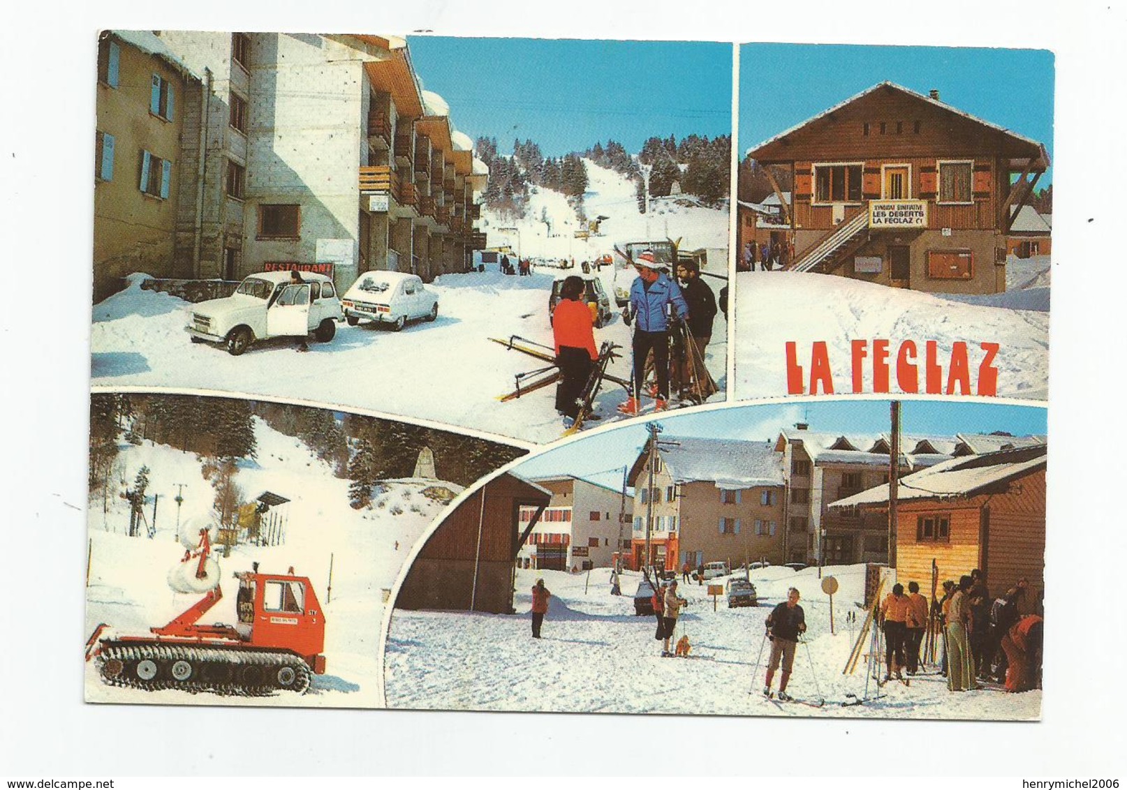 73 Savoie - La Feclaz Multi Vues Dont Syndicat D'initiative Ski Chasse Neige - Andere & Zonder Classificatie