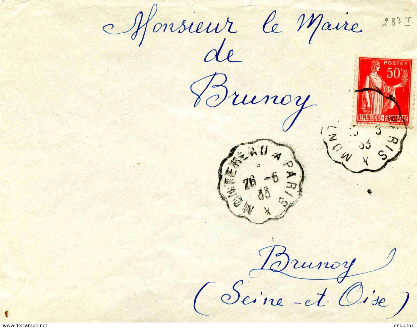 Convoyeur De Ligne De Montereau à Paris- 1933 - Poste Ferroviaire