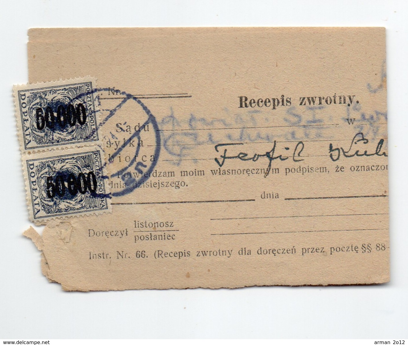 Lwow Postage Due1924 - Covers & Documents