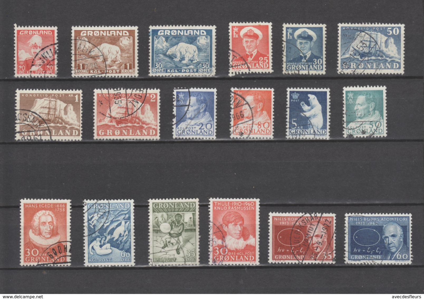 GROENLAND Timbres Anciens Oblitérés  Cote 95e - Collections, Lots & Séries