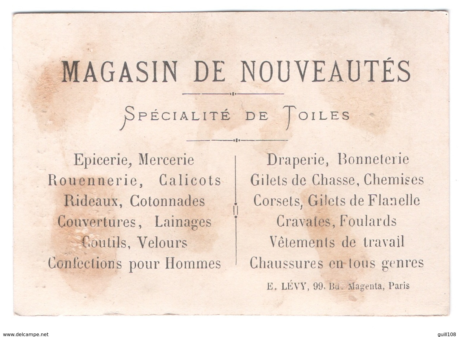 Chromo Dorée Lebland Condé En Brie Femme élégante Mode Robe Chapeau Victorian Trade Card Hat Edwardian Dress Lévy A30-59 - Other & Unclassified