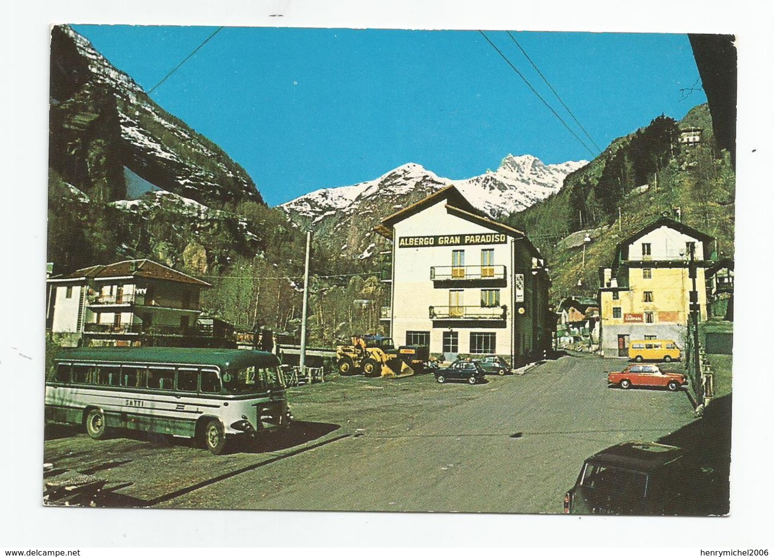 Italie Italia Italy - Val D'aosta Noasca Albergo Gran Paradiso Car Bus Autocar - Altri & Non Classificati