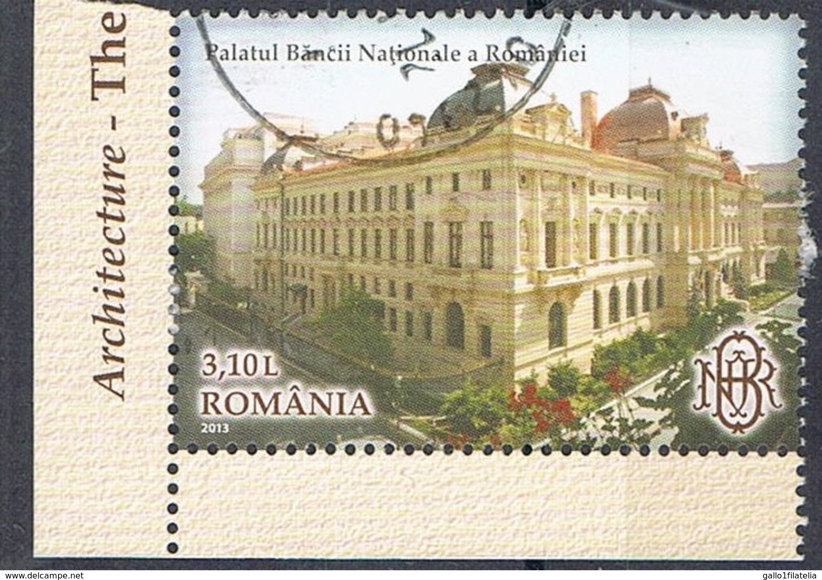 2013 - ROMANIA - PALAZZO DELLA BANCA NAZIONALE / NATIONAL BANK PALACE - USATO / USED - Usati