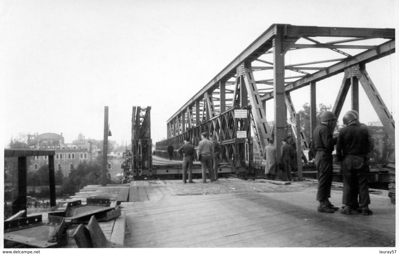 CPA PHOTO MILITARIA. KOBLENZ. PONT DE BATEAUX SUR LE RHIN. OCCUPATION FRANCAISE EN ALLEMAGNE - Koblenz