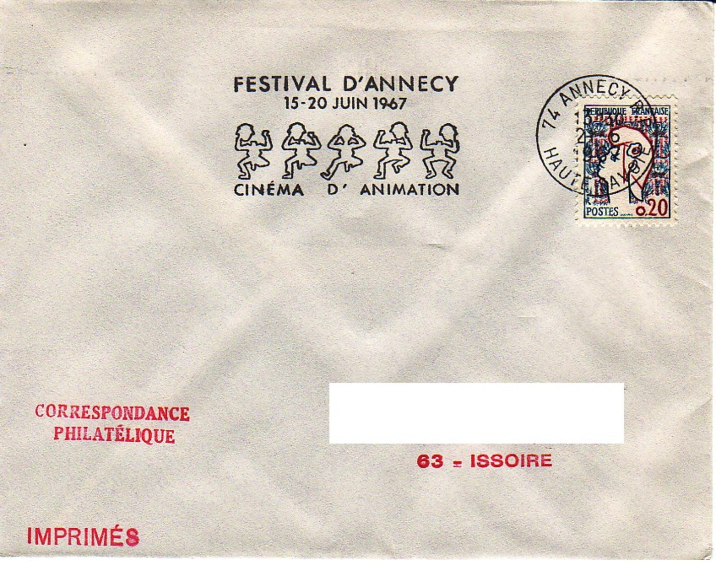 FRANCE : 1967 - Annecy RP - Cinéma D'Animation - Festival - Lettres & Documents