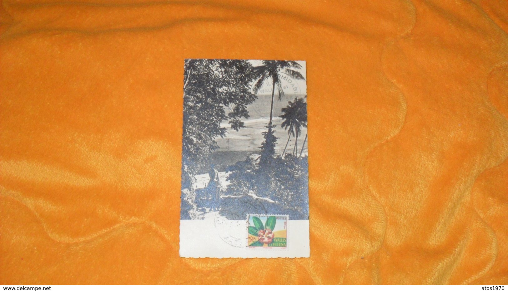 CARTE MAXIMUN DE 1958..../ ILES WALLIS FUTUNA...CACHETS VOUS ETES FORMIDABLES ILES WALLIS ET FUTUNA ..+ TIMBRE - Storia Postale