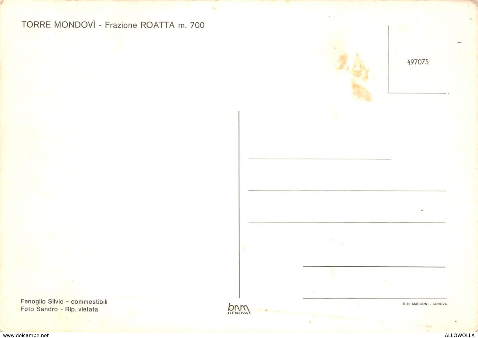 5830"TORRE MONDOVI'-FRAZIONE ROATTA M. 700"4 VEDUTE-CART. POST. ORIG. NON SPED. - Sonstige & Ohne Zuordnung