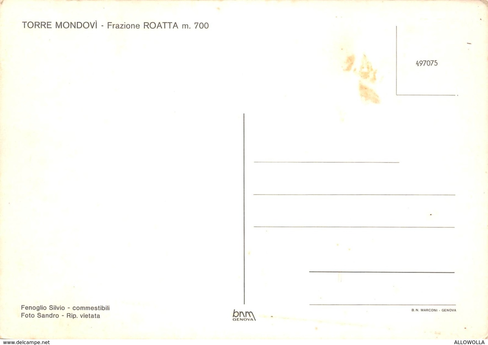 5830"TORRE MONDOVI'-FRAZIONE ROATTA M. 700"4 VEDUTE-CART. POST. ORIG. NON SPED. - Altri & Non Classificati