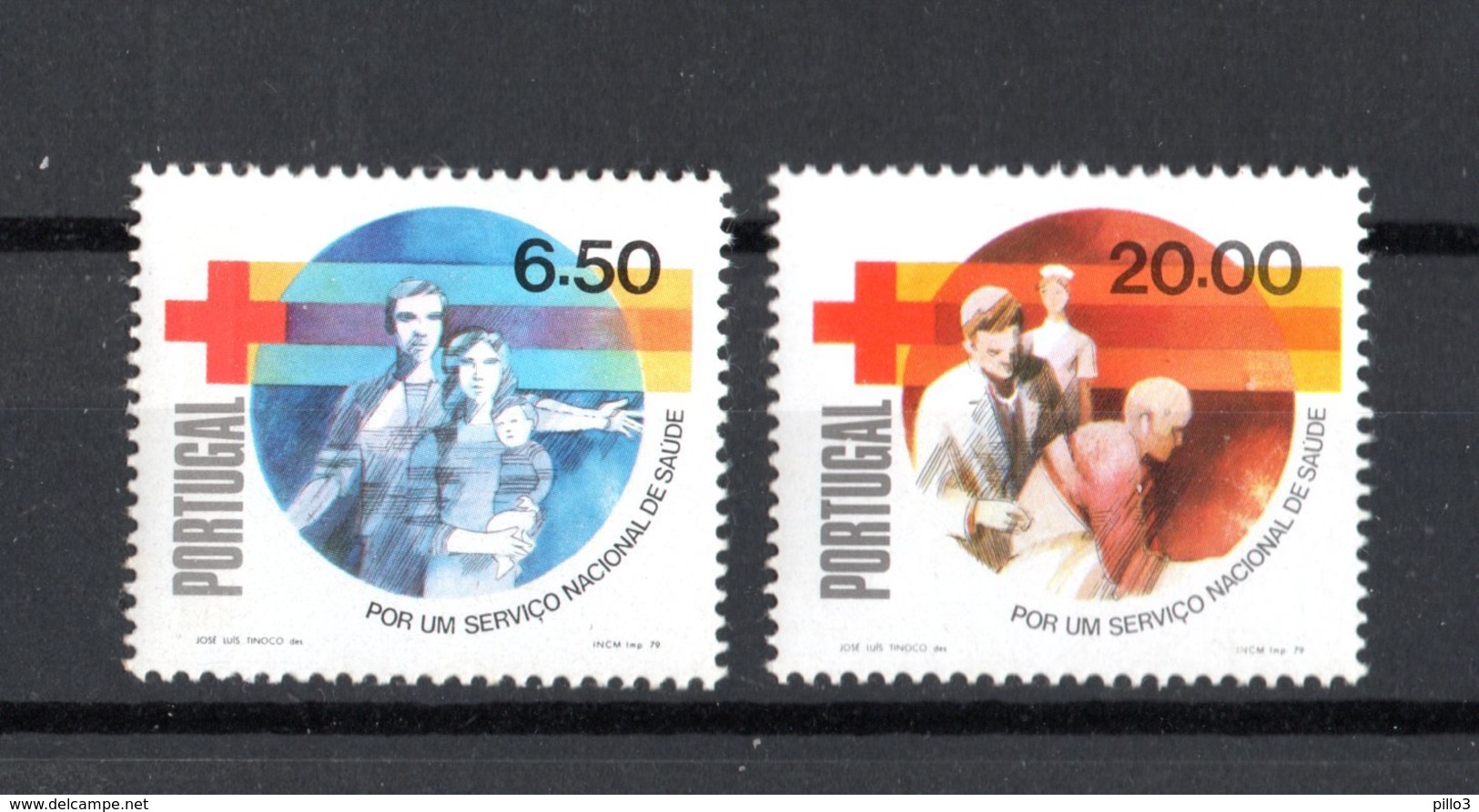 PORTOGALLO :  Servizio Sanitario Nazionale  -  2 Val.  MNH**  Del   26.10.1979 - Nuovi