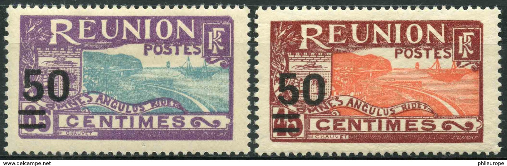 Reunion (1933) N 123 à 124 * (charniere) Sauf 123A - Ungebraucht