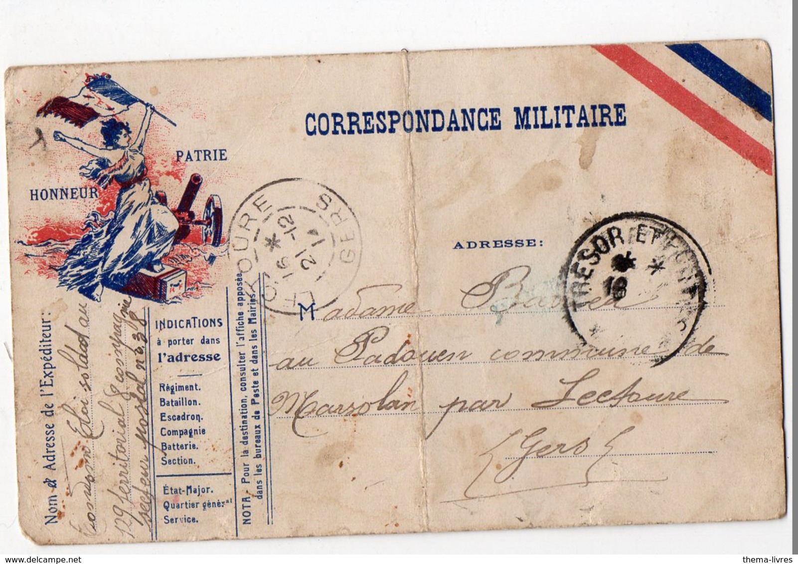 (guerre14-18) Carte De FRANCHISE MILITAIRE   (PPP21000) - Storia Postale