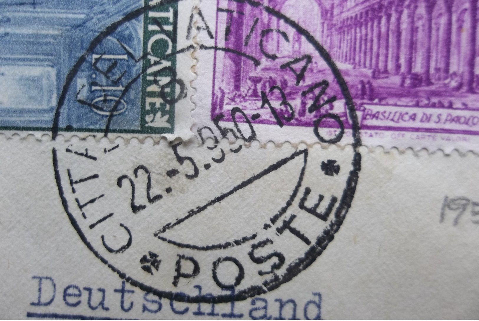 Vatican: 1950 Cover To Kaiserslautern, Deutschland (#YU7) - Storia Postale