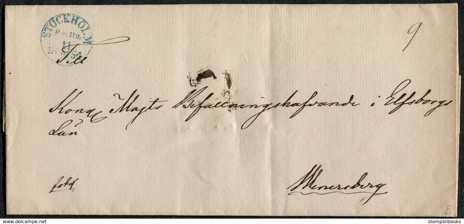 1854 Sweden Prestamp Wrapper. Stockholm Fr Br - ... - 1855 Vorphilatelie