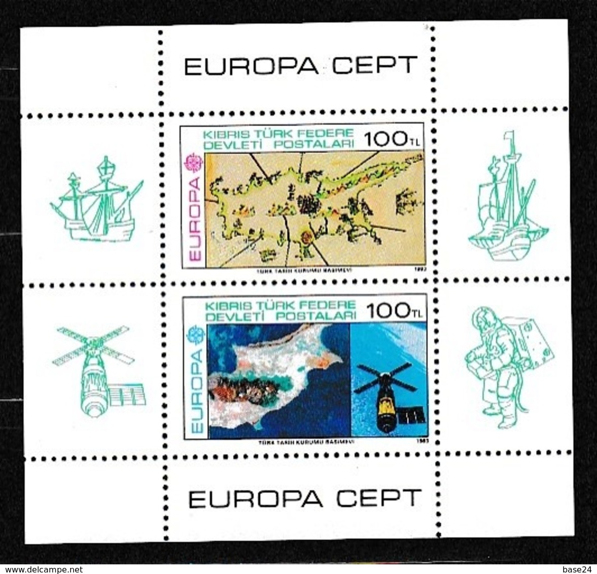 1983 Cipro Turca Turkish Cyprus EUROPA CEPT EUROPE Foglietto MNH** Souv. Sheet - 1983