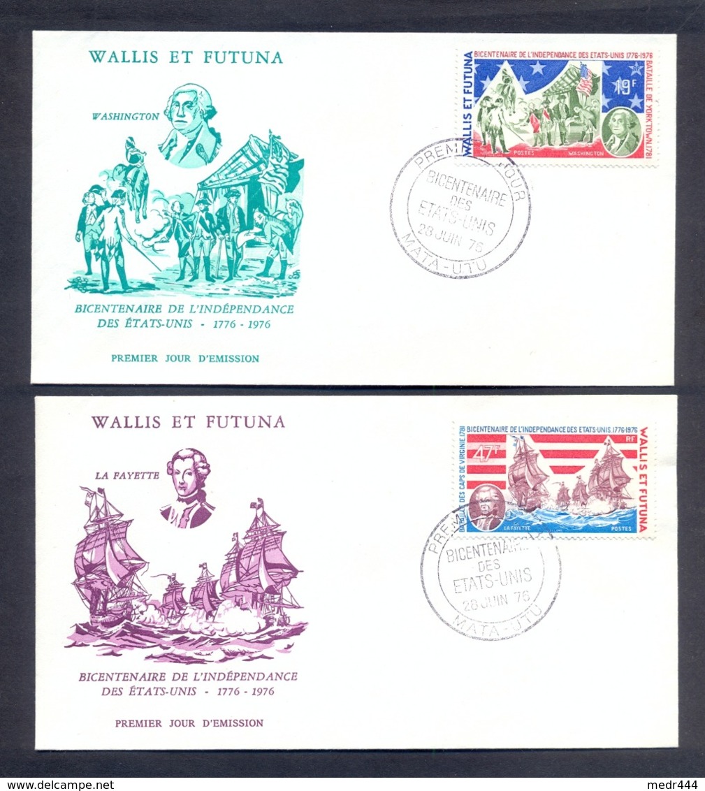 Wallis And Futuna 1976 - Bicentenary Of The Independence Of USA "1976-1976" - Excellent Quality - Covers & Documents