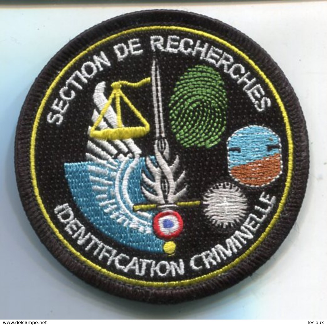 PA346  PATCH ECUSSON Gendarmerie SECTION DE RECHERCHE IDENTIFICATION CRIMINELLE 80MM SUR VELCRO - Ecussons Tissu