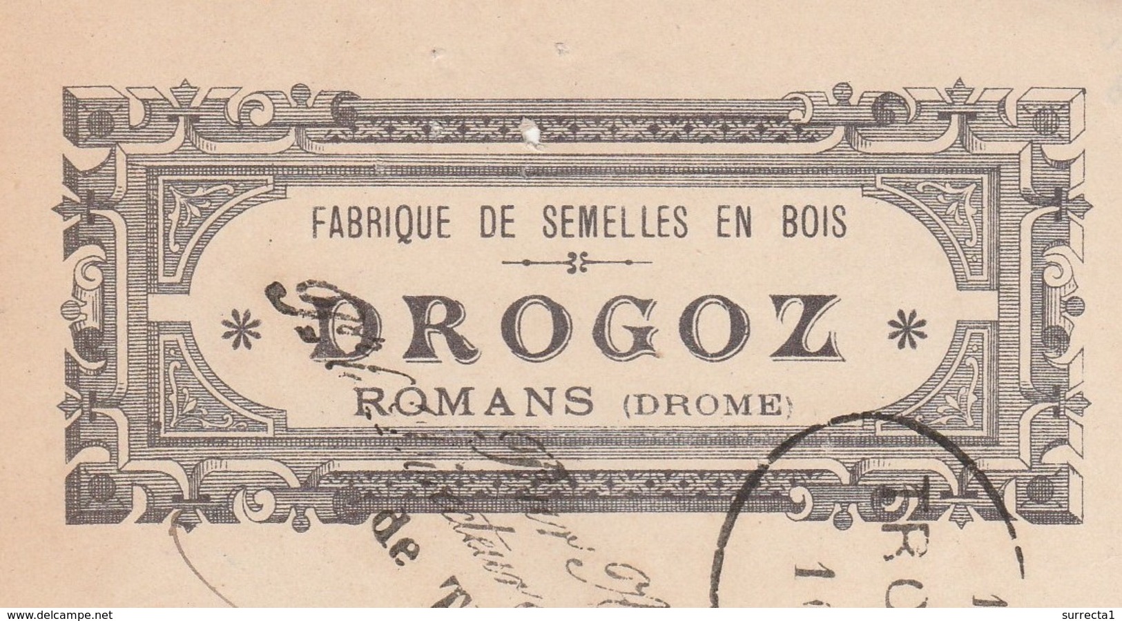 Traite 1901 / DROGOZ / Fabrique Semelles Bois / 26 Romans Drôme - 1900 – 1949