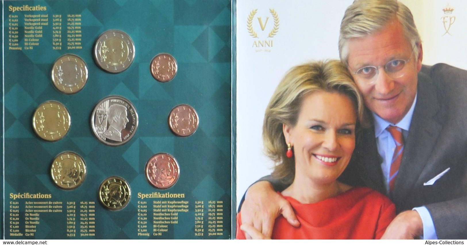 0711 - COFFRET BU BELGIQUE - 2018 - 1 Cent à 2 Euros + Médaille - Belgium