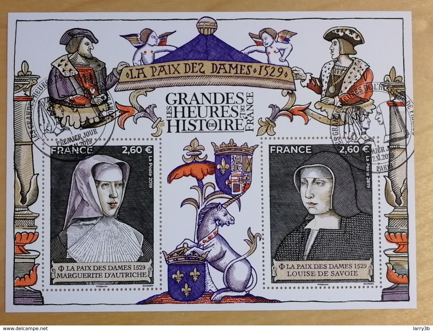 BF 2019 - BLOC FEUILLET - LES GRANDES HEURES DE L'HISTOIRE FRANCE 2019 - Oblitéré 1er JOUR - Paris 07/11/2019 - Used Stamps