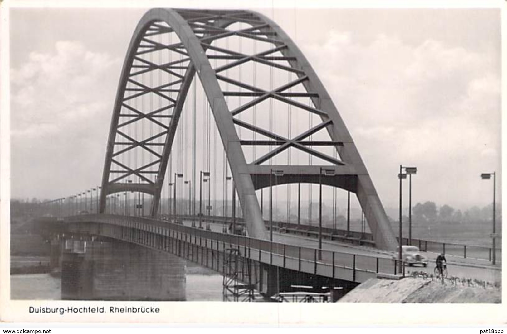 DEUTSCHLAND Allemagne ( RNW ) DUISBURG - HOCHFELD : Rheinbrück ( Pont ) CPSM N/B Format CPA - Germany Duitsland - Duisburg