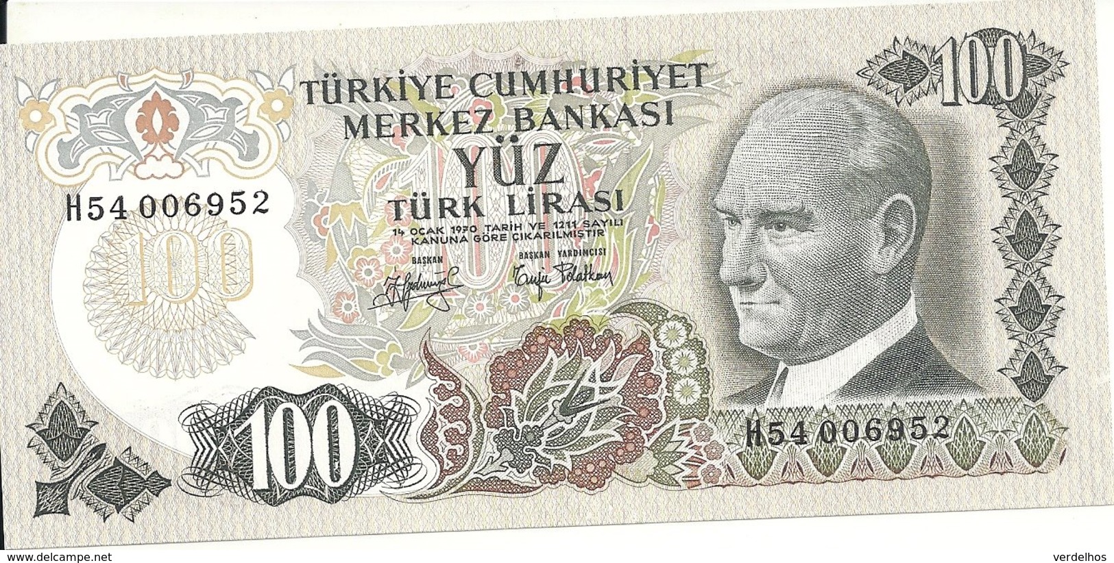 TURQUIE 100 LIRA L.1970 UNC P 189 - Turchia